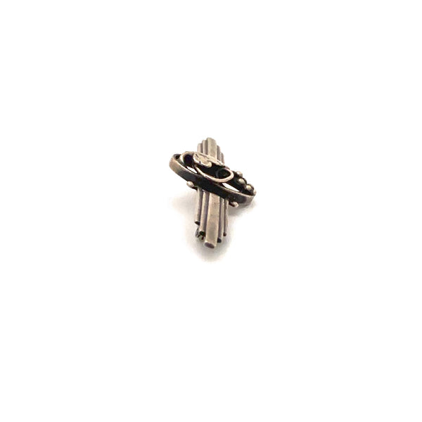 profile Aage Kristensen Denmark vintage silver bar brooch 1944-1954 Scandinavian midcentury jewelry design