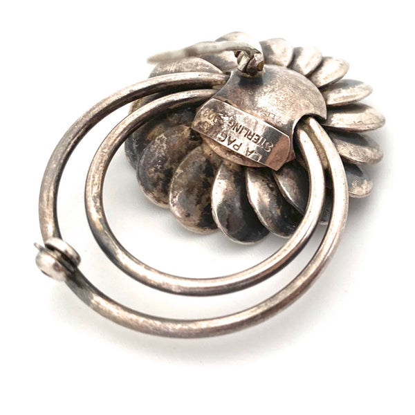 Alphonse la Paglia vintage silver brooch