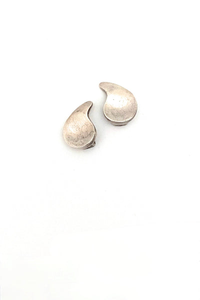 Anton Michelsen Denmark vintage silver earrings clips Nanna Ditzel Danish Modernist jewelry design