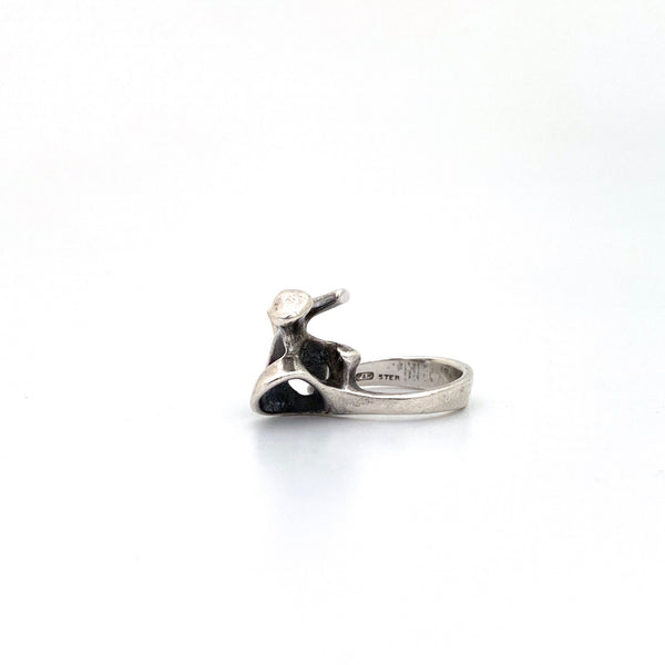 Campbell Scott sculptural silver ring