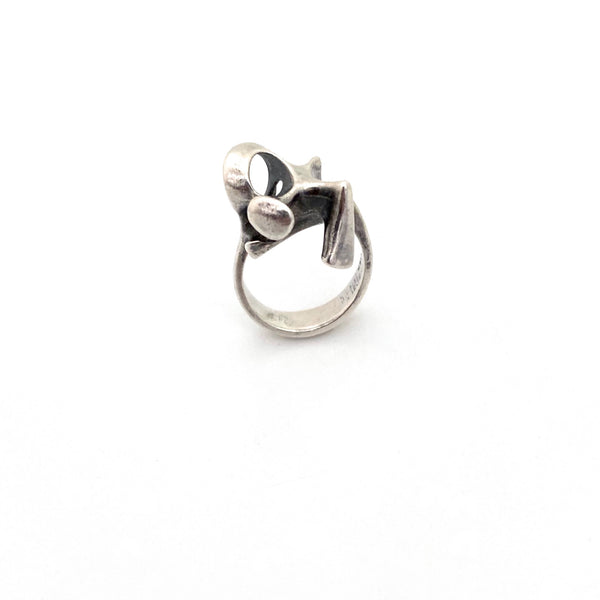 Campbell Scott sculptural silver ring