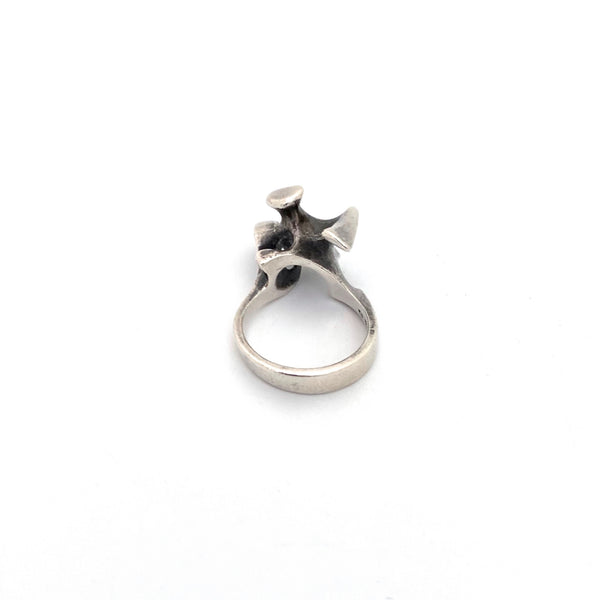 Campbell Scott sculptural silver ring