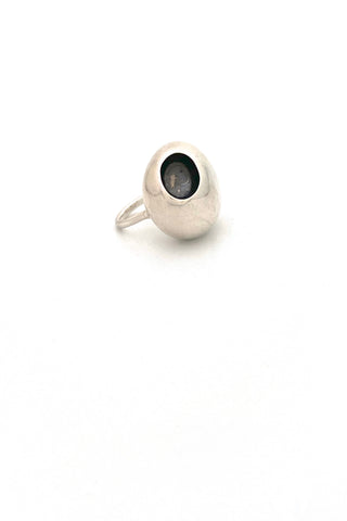 Georg Jensen Denmark vintage silver large Cave ring 441 Jacqueline Rabun Scandinavian Modernist jewelry design