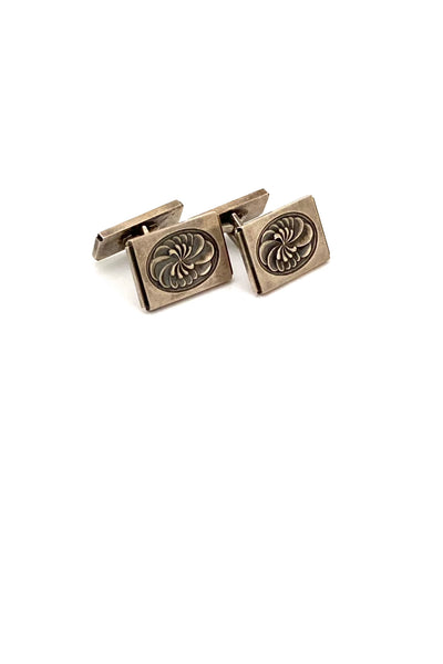 Georg Jensen Denmark vintage sterling silver cufflinks by Henry Pilstrup Scandinavian jewelry design