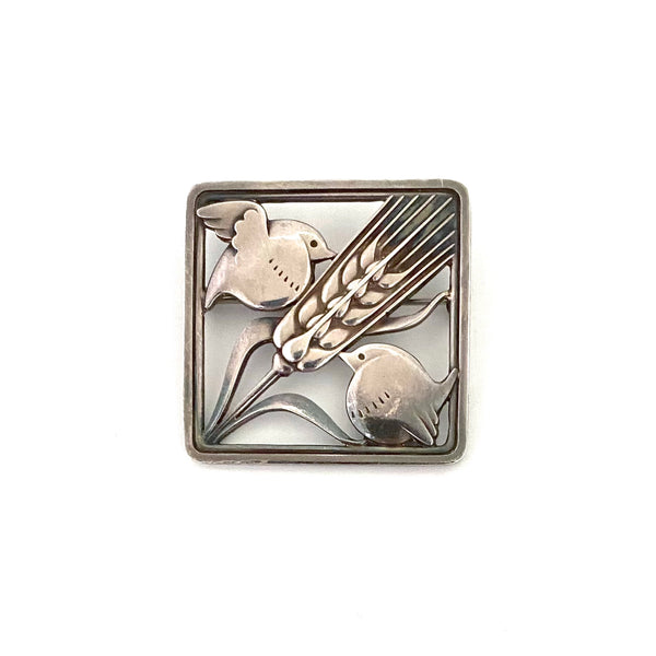 Georg Jensen birds & wheat brooch #250 ~ Arno Malinowski