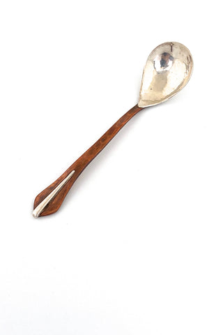 George Dancy Canada vintage hammered silver copper hand wrought serving condiment spoon 1951 Canadian midcentury design