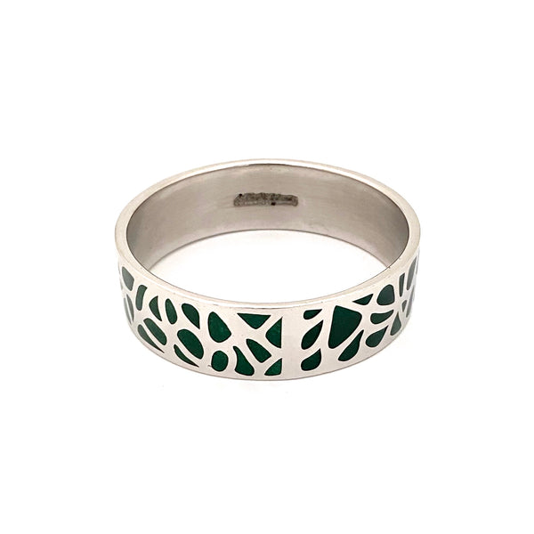 de Passille-Sylvestre wide enamel bangle bracelet