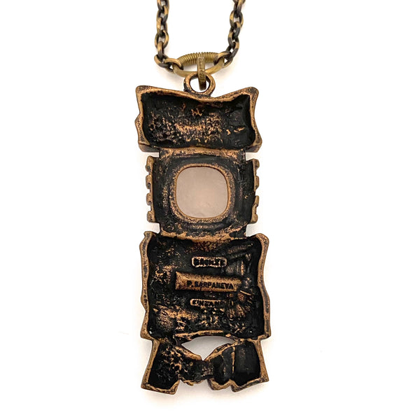 Pentti Sarpaneva bronze pendant necklace ~ quartz