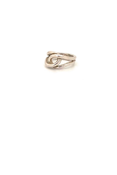 Rafael Alfandary Canada vintage sterling silver loops ring Canadian Modernist jewelry design