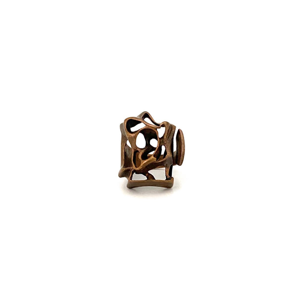 detail Uni David Andersen Norway vintage bronze large brutalist ring Unn Tangerud Scandinavian Modernist jewelry design