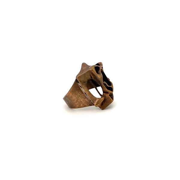 Uni David-Andersen large bronze ring ~ Unn Tangerud