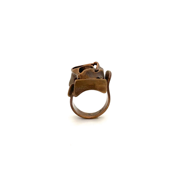 Uni David-Andersen large bronze ring ~ Unn Tangerud