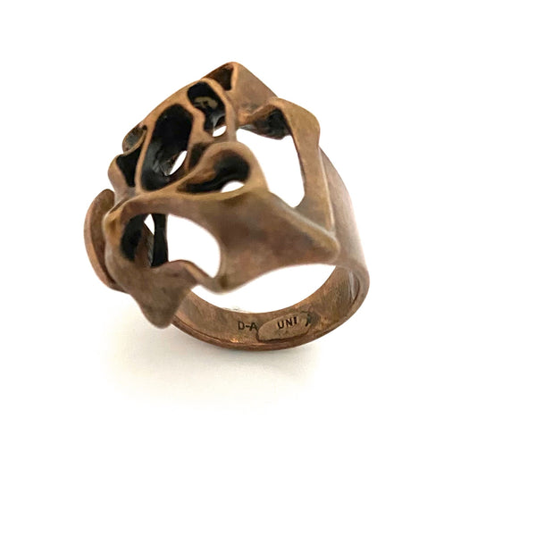 Uni David-Andersen large bronze ring ~ Unn Tangerud