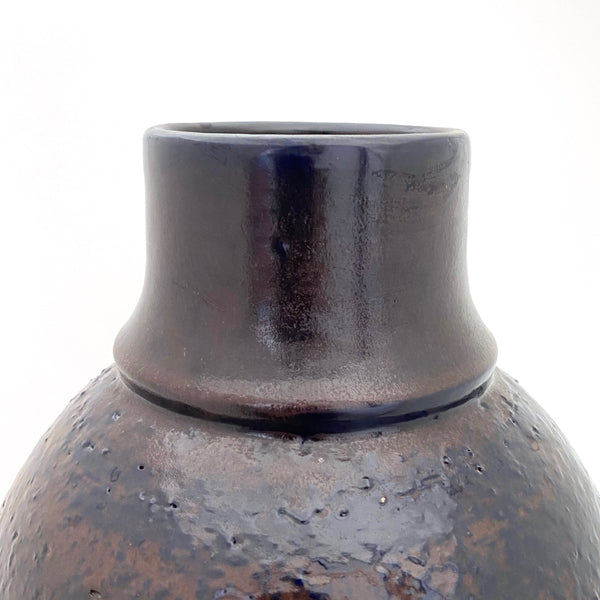 detail Upsala Ekeby Sweden vintage glazed ceramic extra large vase Mari Simmulson Scandinavian mid century design