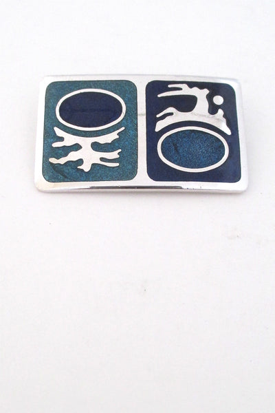 de Passille-Sylvestre Canada enamel blue planet brooch