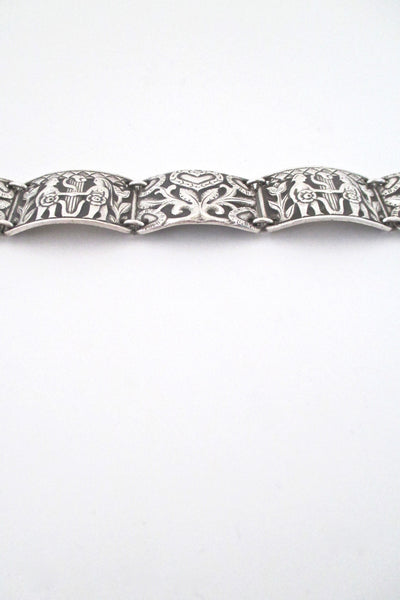 David Andersen 'Adam & Eve' panel link bracelet