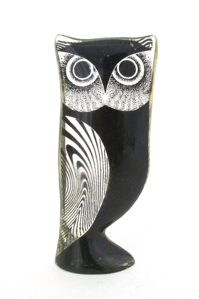 Palatnik vintage acrylic modernist small owl sculpture 2