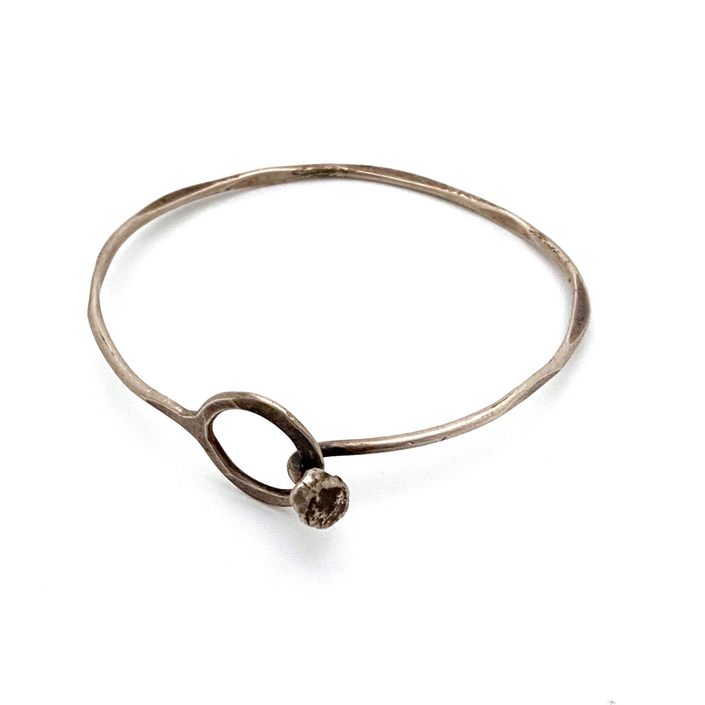 Simply Silver Open Heart Toggle Bracelet, Silver at John Lewis