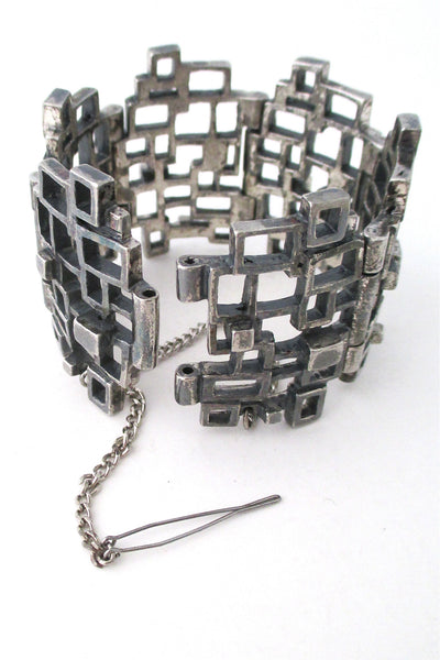 Robert Larin large 'cubist windows' link bracelet