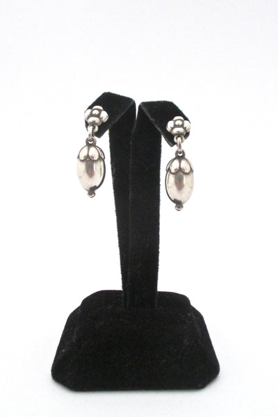 Georg Jensen Denmark vintage silver acorn drop earrings # 4