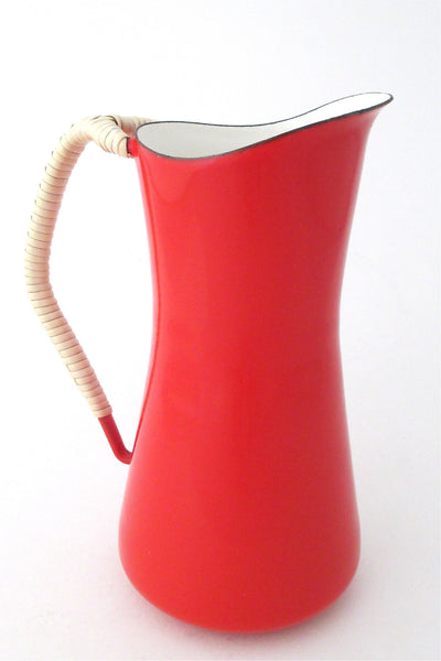 Dansk Denmark Kobenstyle red enamel pitcher by Jens Quistgaard early mark