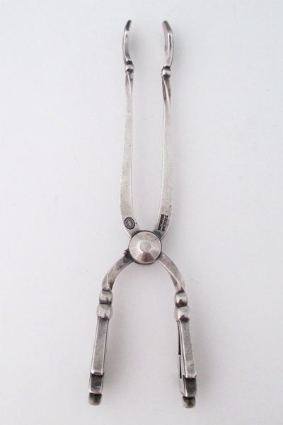 top Georg Jensen Denmark sterling silver Pyramid sugar tongs