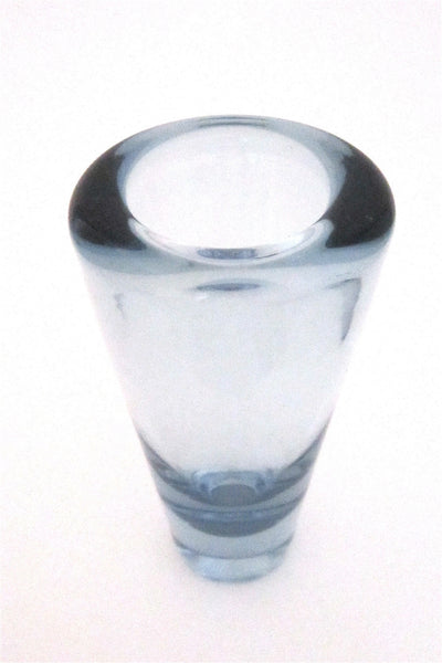 Holmegaard, Denmark aqua Umanak vase signed Per Lutken 1962