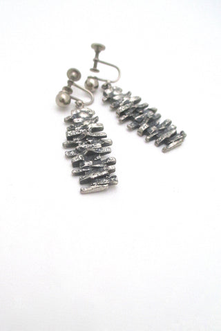 Guy Vidal 'stacked stones' drop earrings