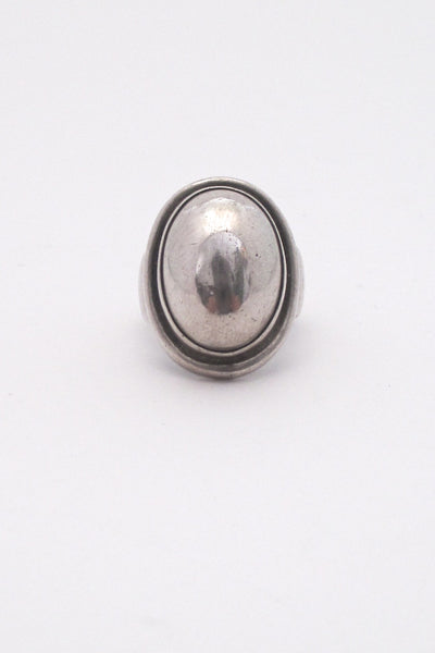 Georg Jensen ring #46A by Harald Nielsen - silver stone – Samantha ...