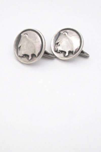 Georg Jensen large Panther cufflinks #76