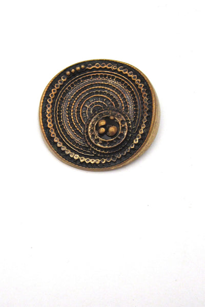 Jorma Laine bronze 'Sombrero' brooch