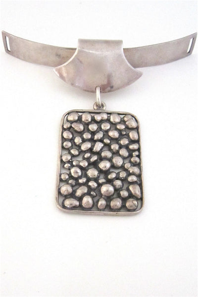 N E From 'pebbles' Modernist silver neck piece – Samantha Howard Vintage